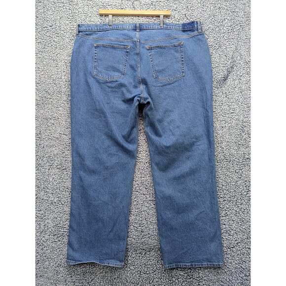 Abercrombie & Fitch Baggy Low Rise Jeans Size 36 / 22 Curve Love Boho Denim Blue - Picture 2 of 12